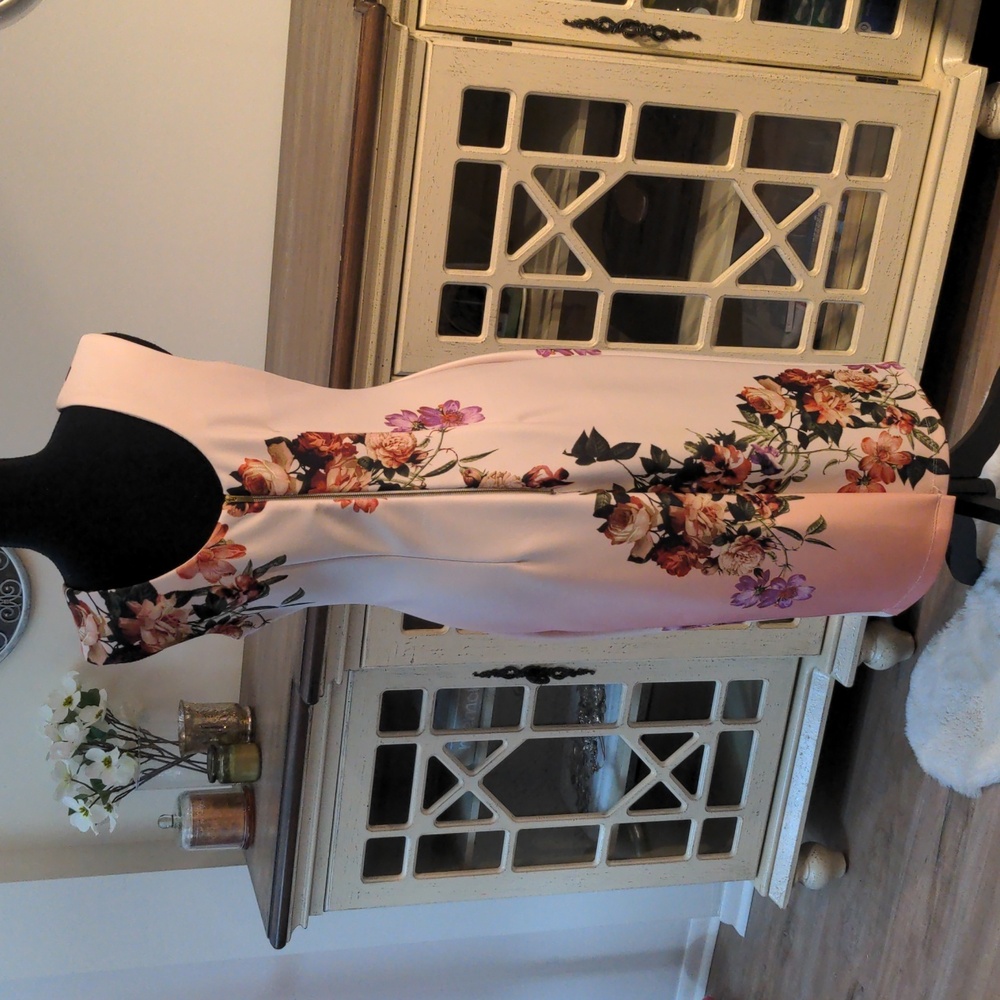 Worthington floral blush pink sheath dress - Picture 3 of 7